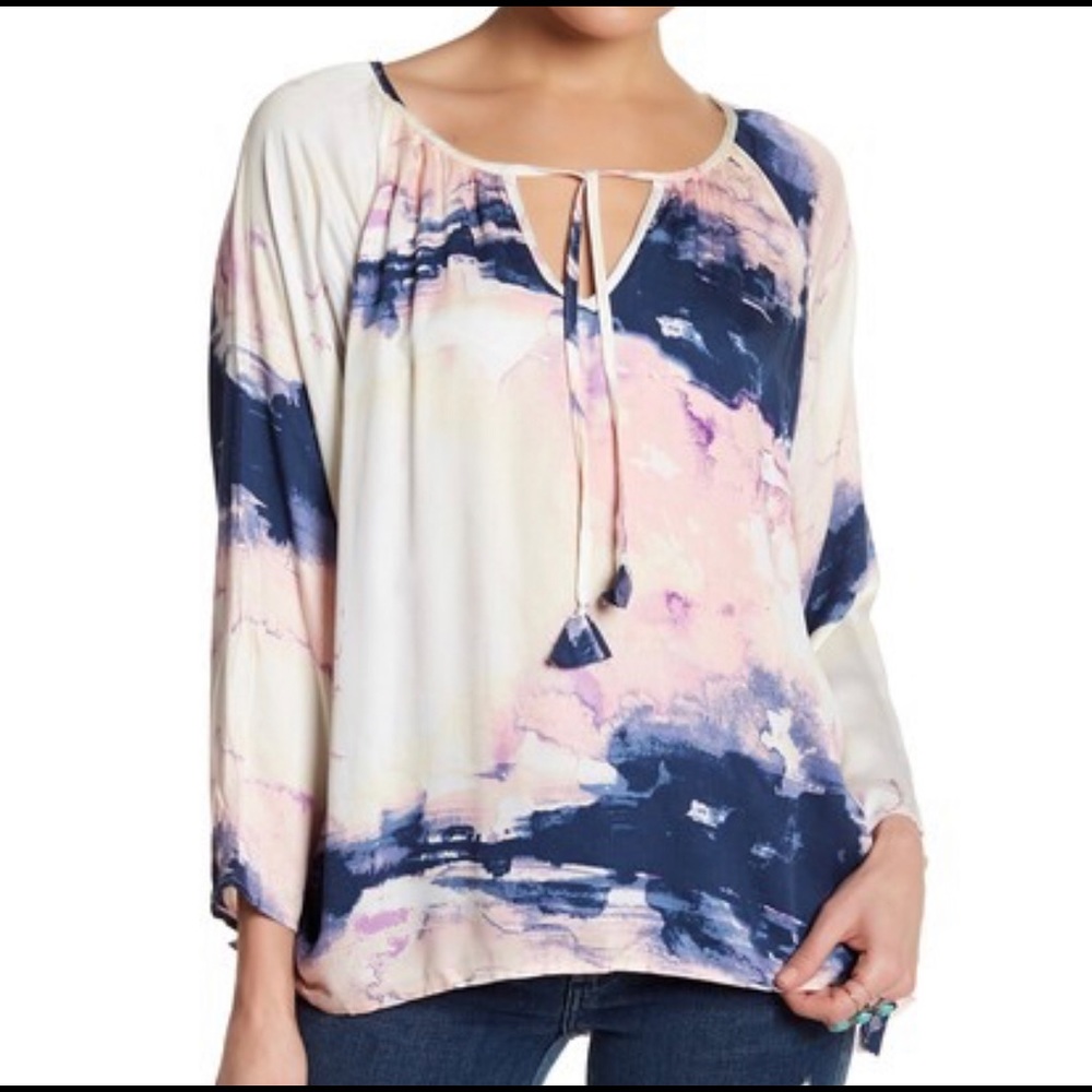 Lovestitch Boho Tie-dye Designed Top - Picture 1 of 8